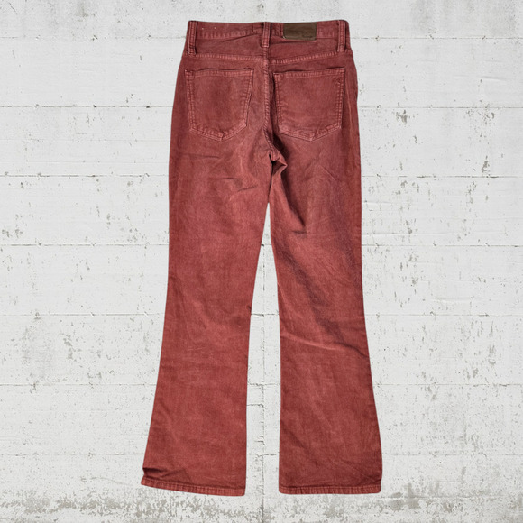 Madewell Terracotta Corduroy Cropped Cali Demi Boot Cut Flare Jeans Size 24 - Picture 10 of 10